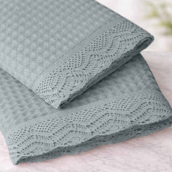 Набір вафельних банних рушників ajour – сірі