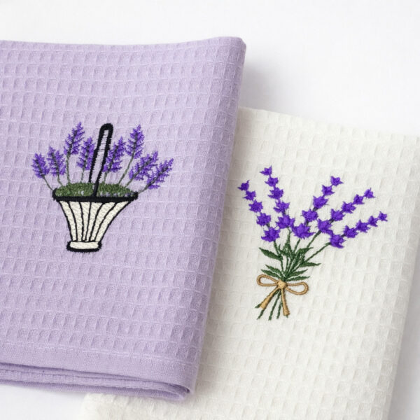 Набір вафельних кухонних рушників “лавандін”