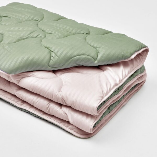 Ковдра мікрофібра дует оливка/рожевий