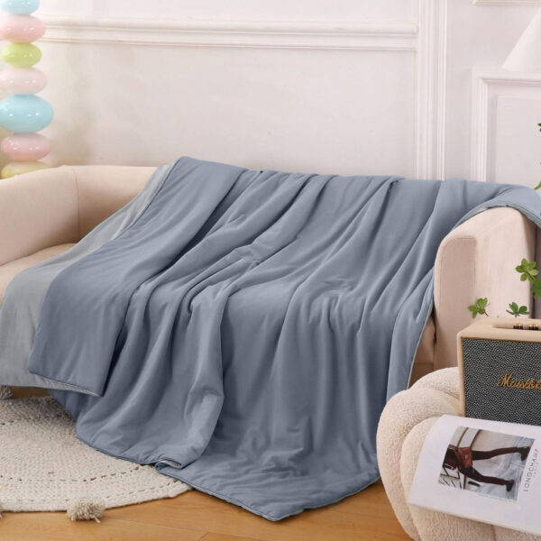 Літня ковдра “крижана спека” – попелясто-синій