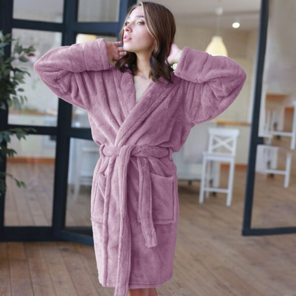 Жіночий махровий халат “венді” – бузковий