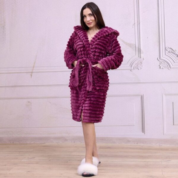 Жіночий халат “еліт short” – сливовий