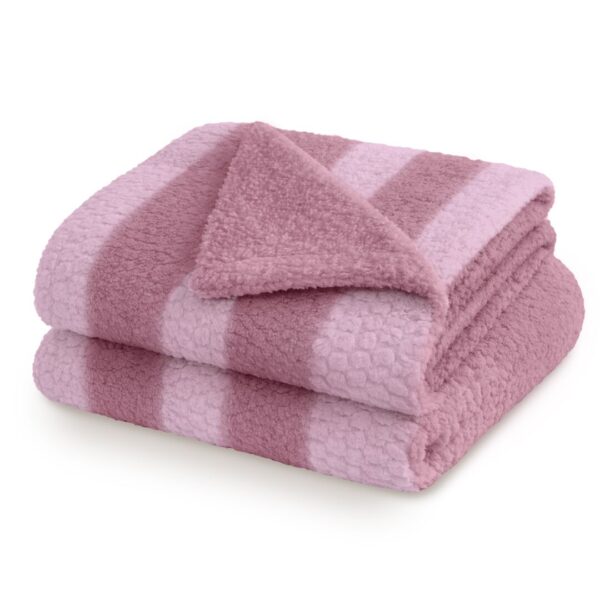 Плед-шерпа – рожева смужка