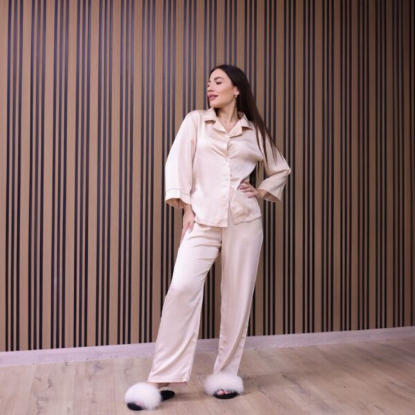 Костюм-піжама шовк – пудра