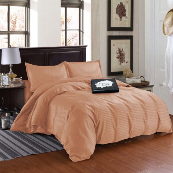 Комплект постільної білизни атласний сатин Персикова астранція