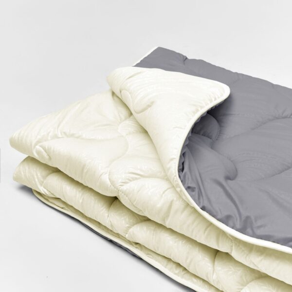 Ковдра мікрофібра дует сірий/крем