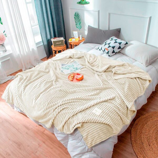 Плед бамбуковий – молочний