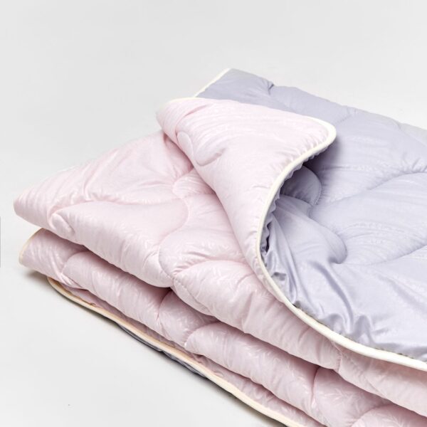 Ковдра мікрофібра дует бузок/перлина