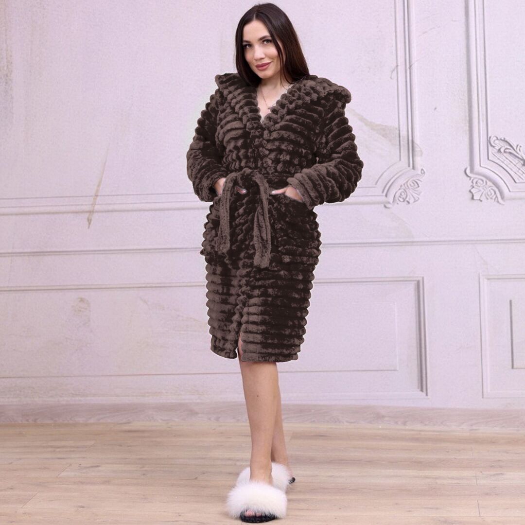 Жіночий халат "еліт short" - шоколадний Жіночий халат "еліт short" - шоколадний